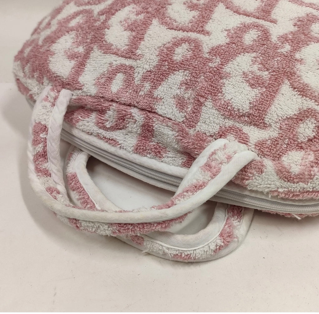 Christian Dior Pink Trotter Terry Cloth Boston Bag