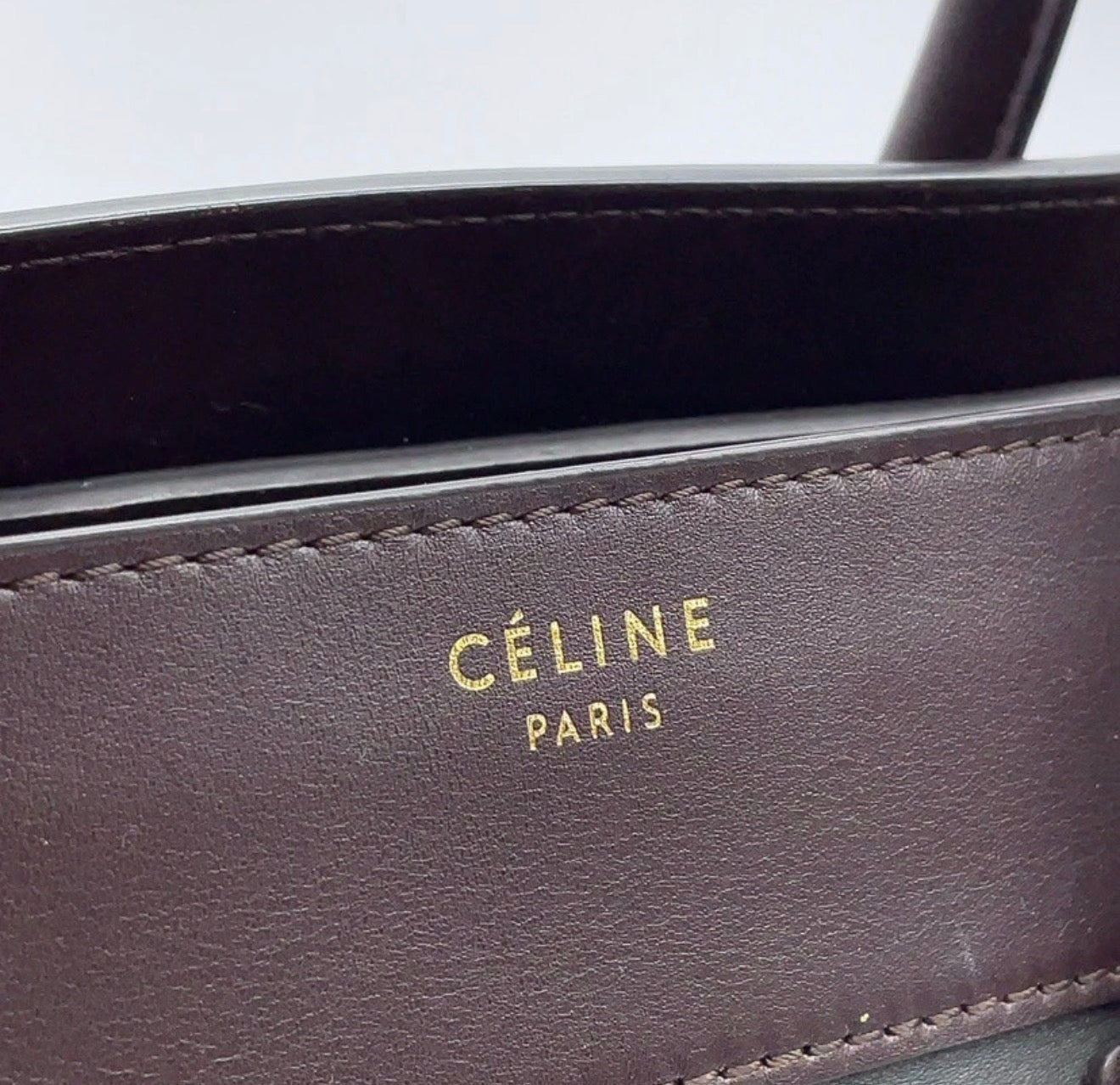Celine Luggage Tote – Green Suede & Leather