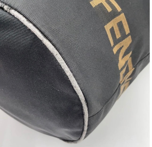 Fendi Logo Canvas Tote Bag (Zucca Strap Detail)