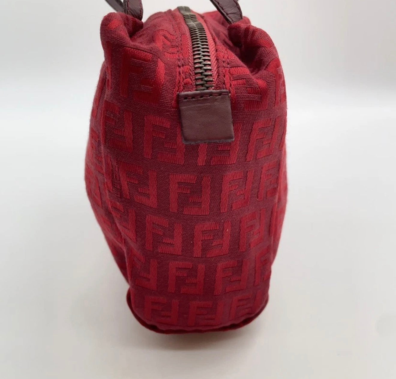 Fendi Zucca Jacquard Mini Bag – Red