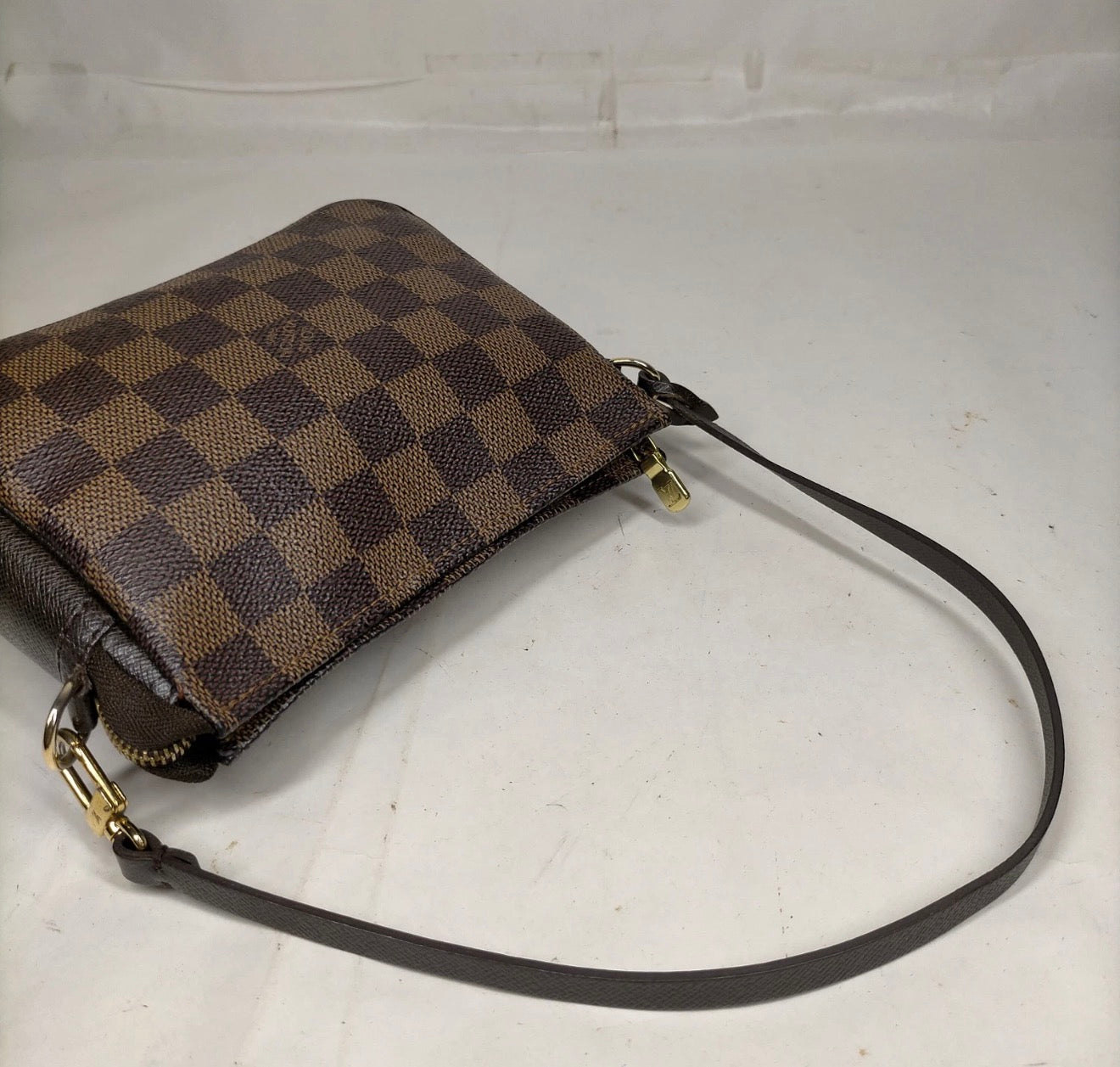 Louis Vuitton Damier Ebene Mini Pochette / Shoulder Bag/ Makeup Bag