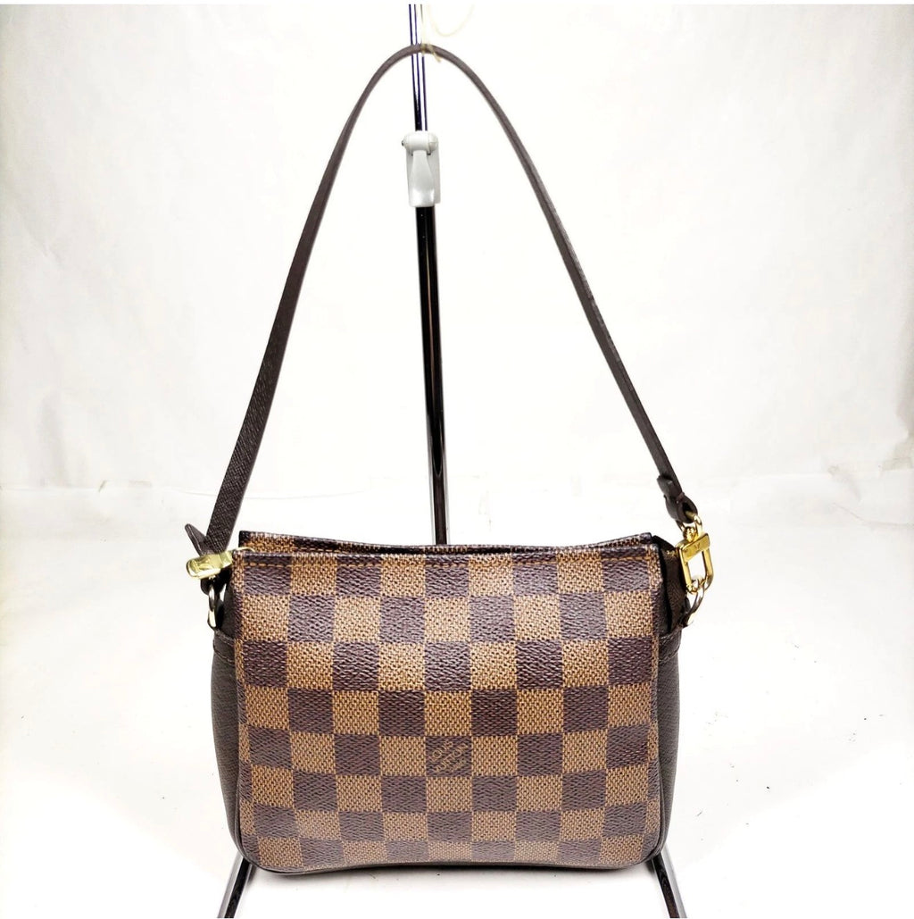 Louis Vuitton Damier Ebene Mini Pochette / Shoulder Bag/ Makeup Bag