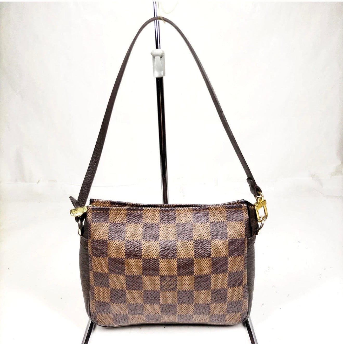 Louis Vuitton Damier Ebene Mini Pochette / Shoulder Bag/ Makeup Bag