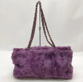 CHANEL Rabbit Fur Shoulder Bag – Purple