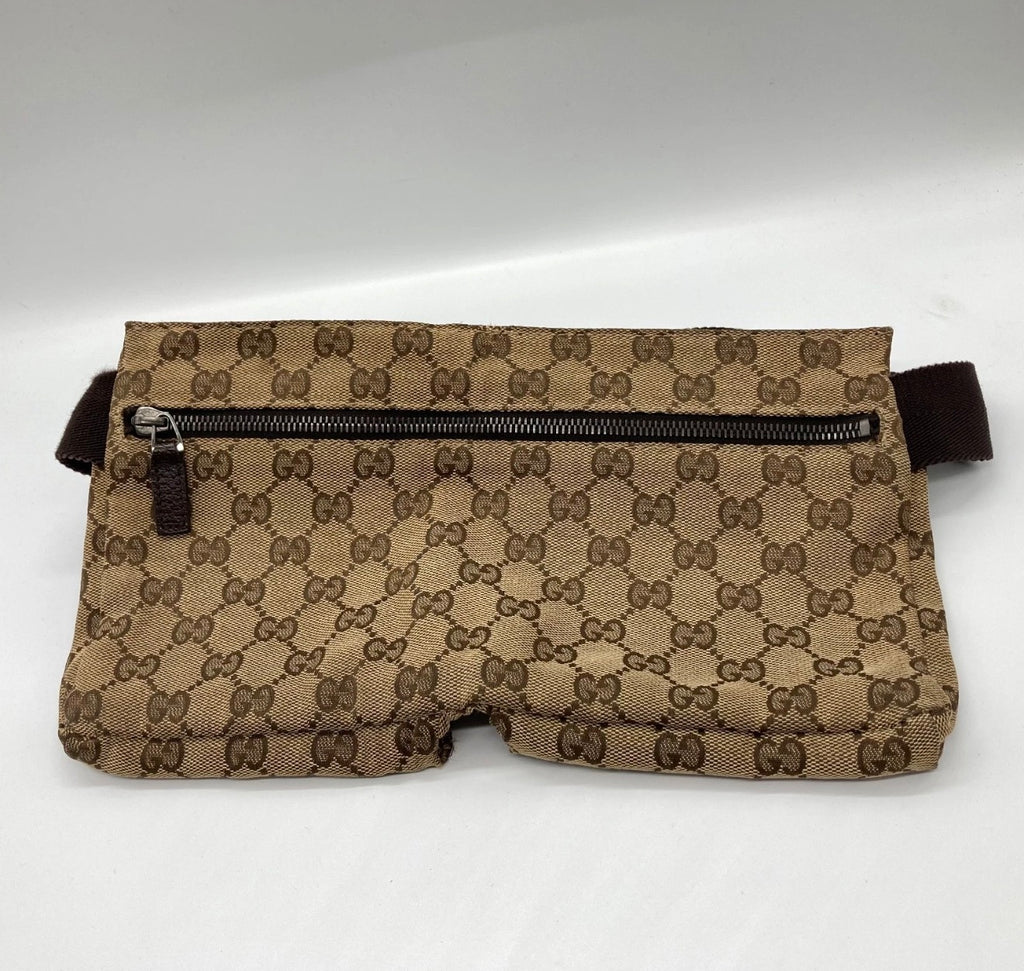 Gucci GG Canvas Waist Bag / Belt Bag (Brown)