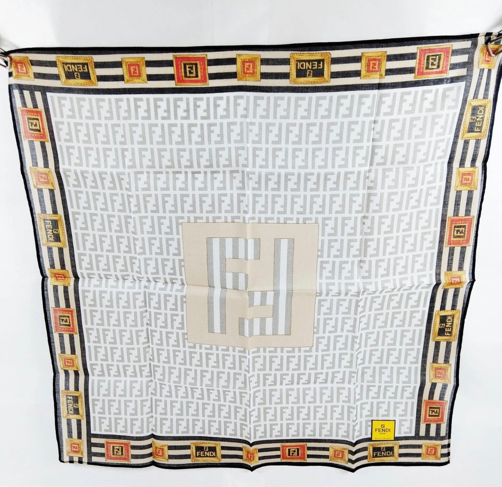 Fendi FF Logo Cotton Scarf