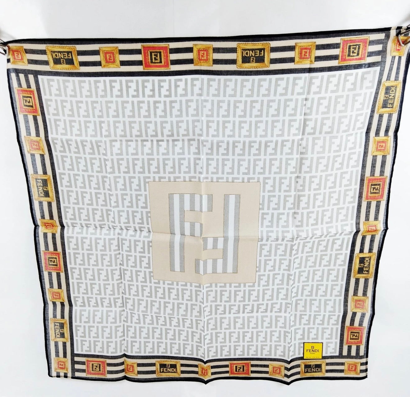 Fendi FF Logo Cotton Scarf
