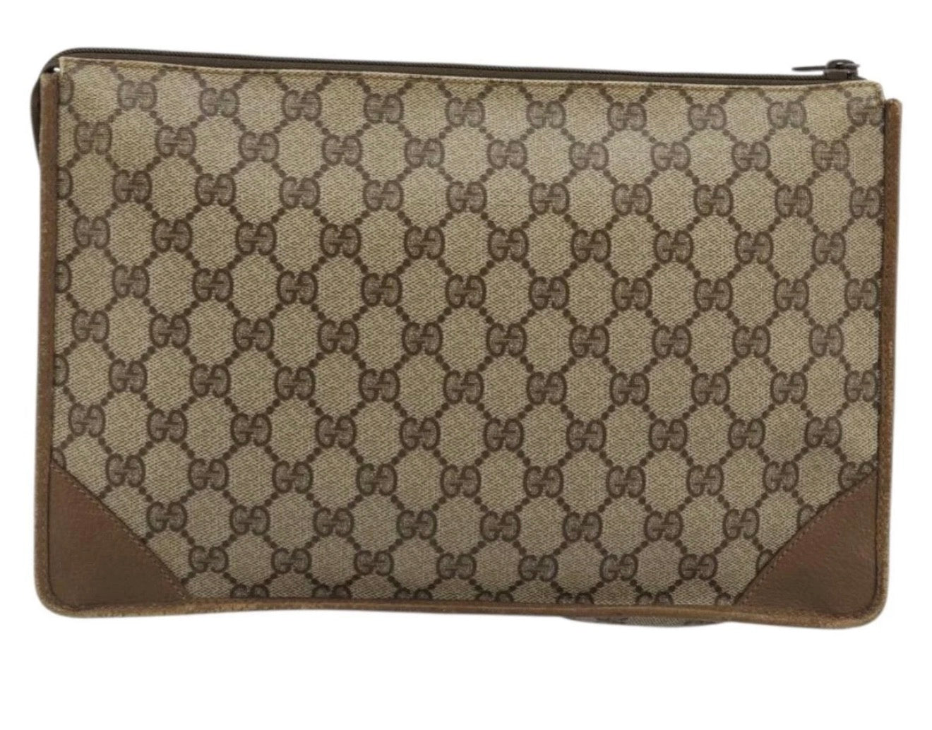 Gucci GG Supreme Monogram Clutch / Portfolio Bag