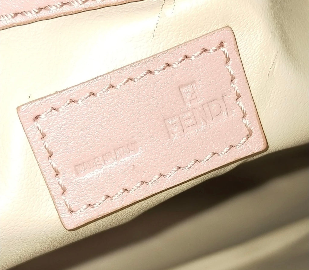 Fendi Zucca Mini Shoulder Bag – Pink / Beige