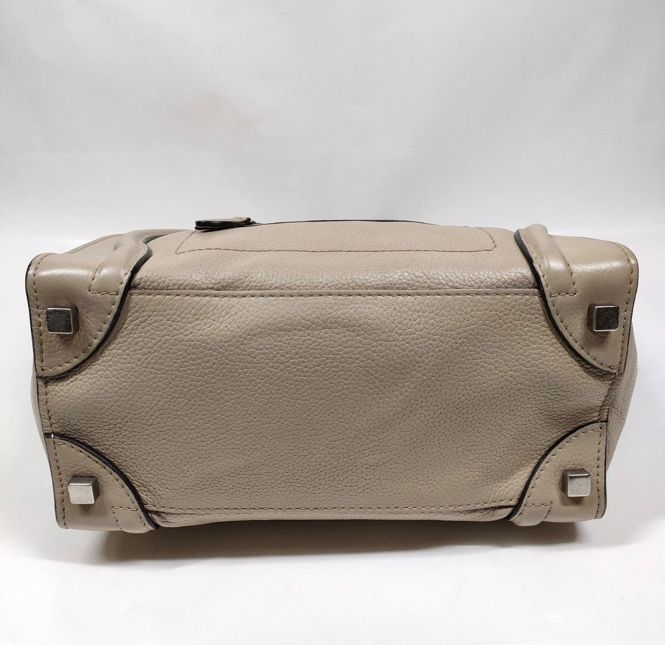 CELINE Nano Luggage Tote – Beige Pebbled Leather