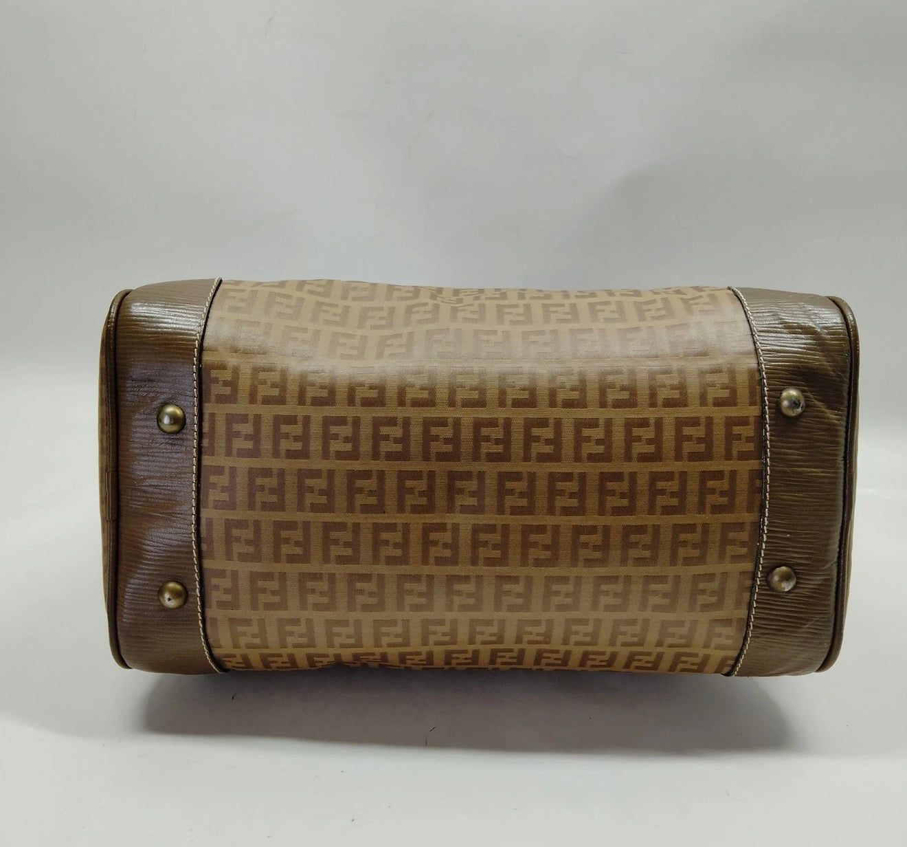 Fendi Zucca Coated Canvas Boston Bag – Brown