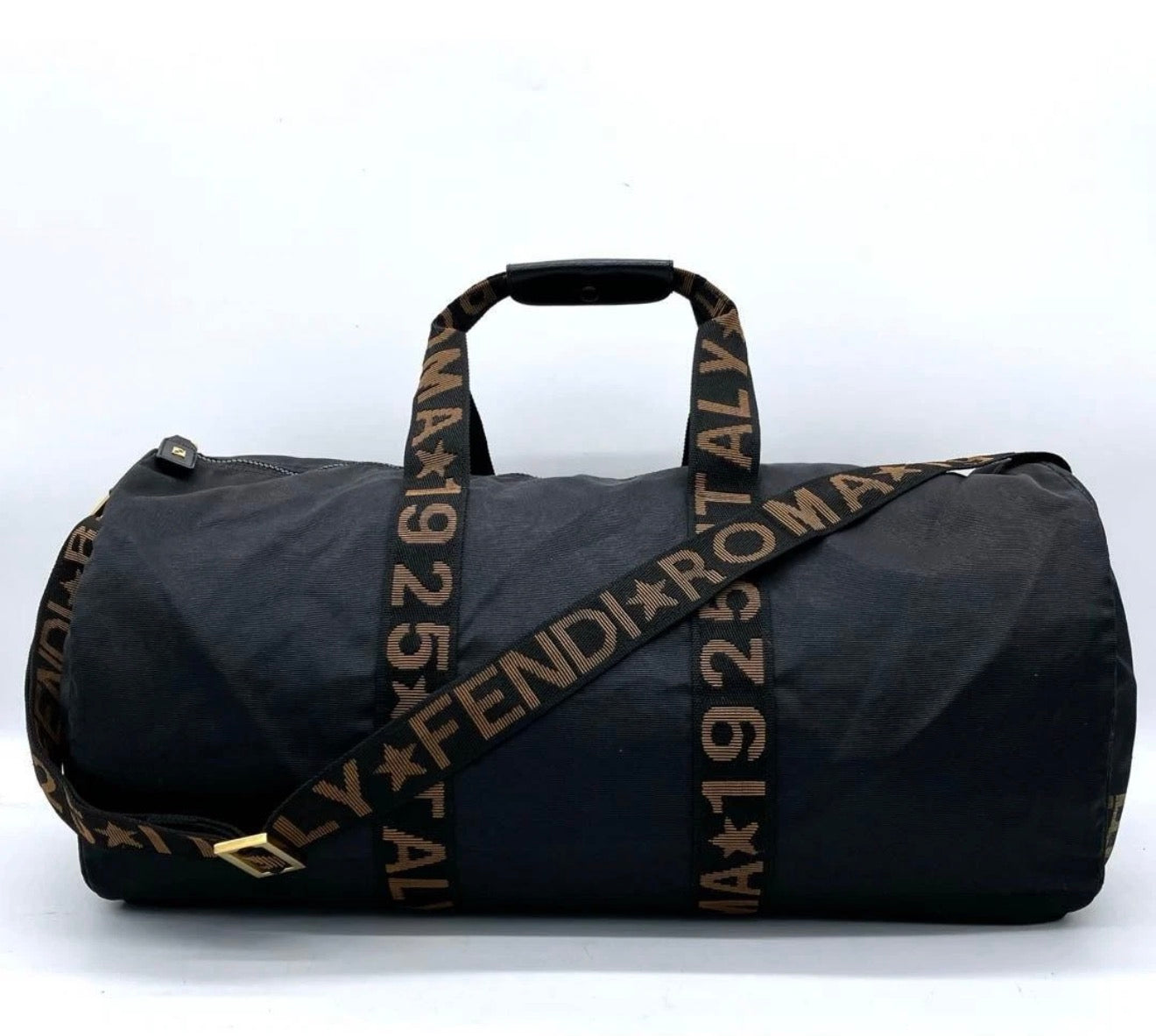 Fendi  Nylon Travel Duffel Bag with Matching Pouch