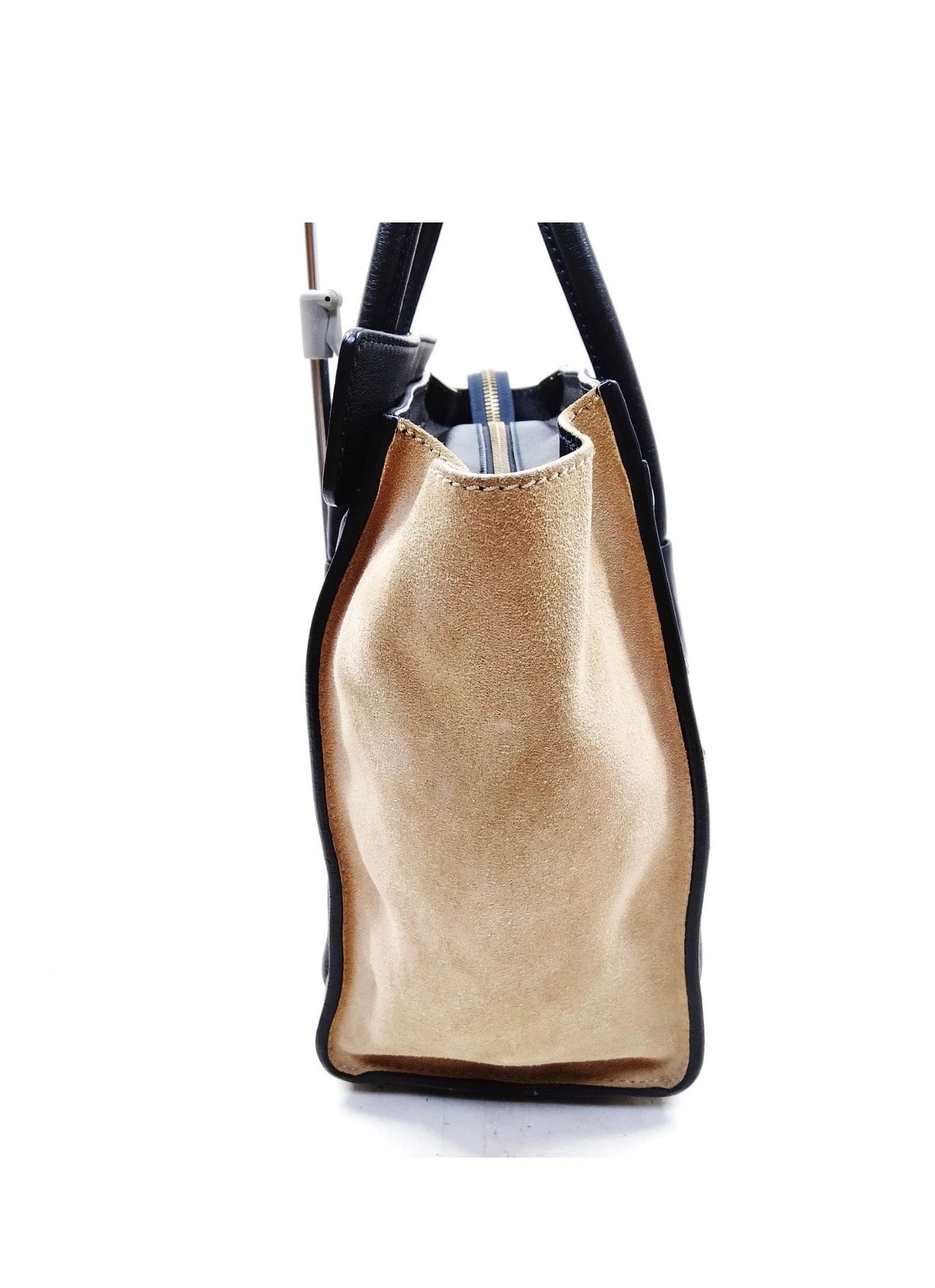 CELINE Micro Luggage Tote — Suede & Smooth Leather