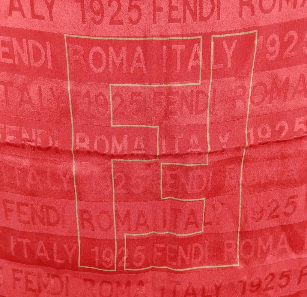Fendi Red FF Logo Scarf