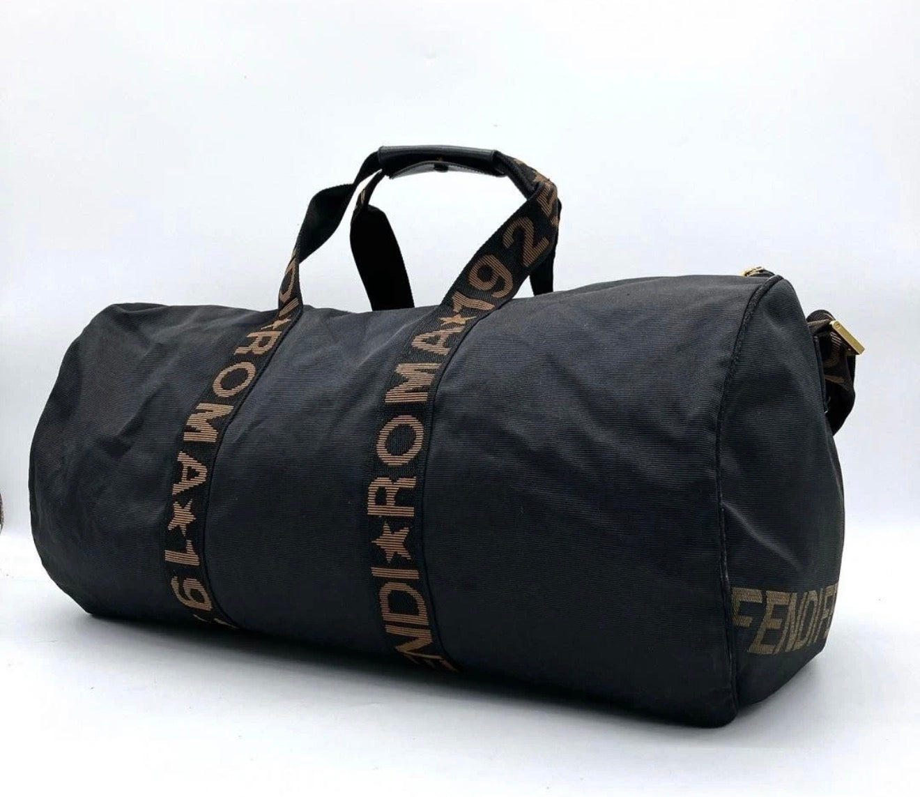 Fendi  Nylon Travel Duffel Bag with Matching Pouch