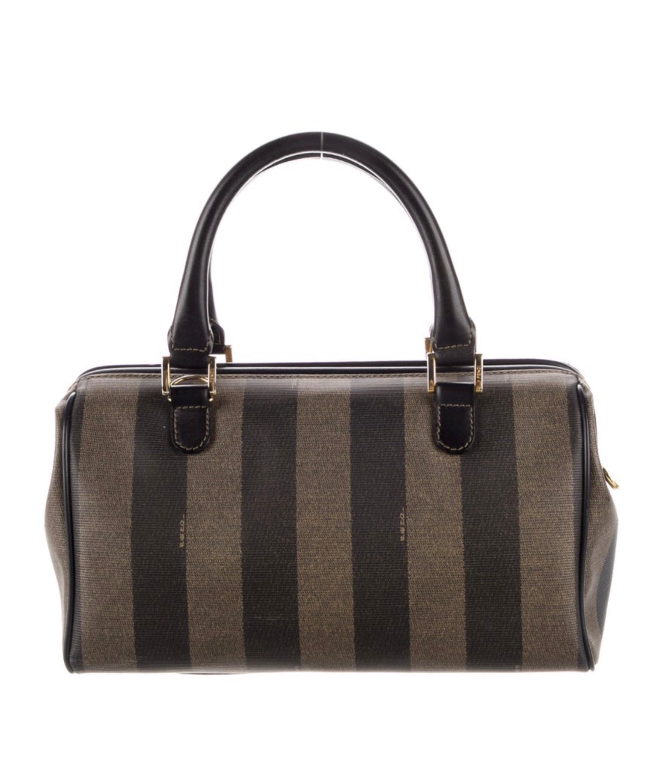 Fendi Pequin Mini Boston Bag