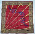 Celine Vintage Celine Cotton Scarf – Riding Crop / Equestrian Motif