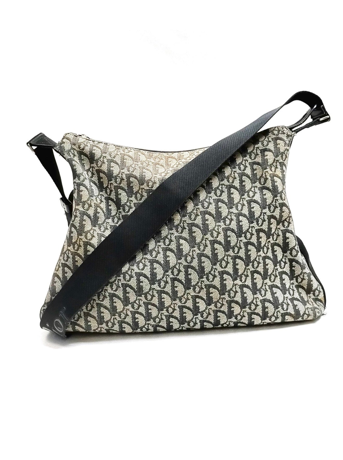 Christian Dior Trotter Messenger Bag (Black/Grey)
