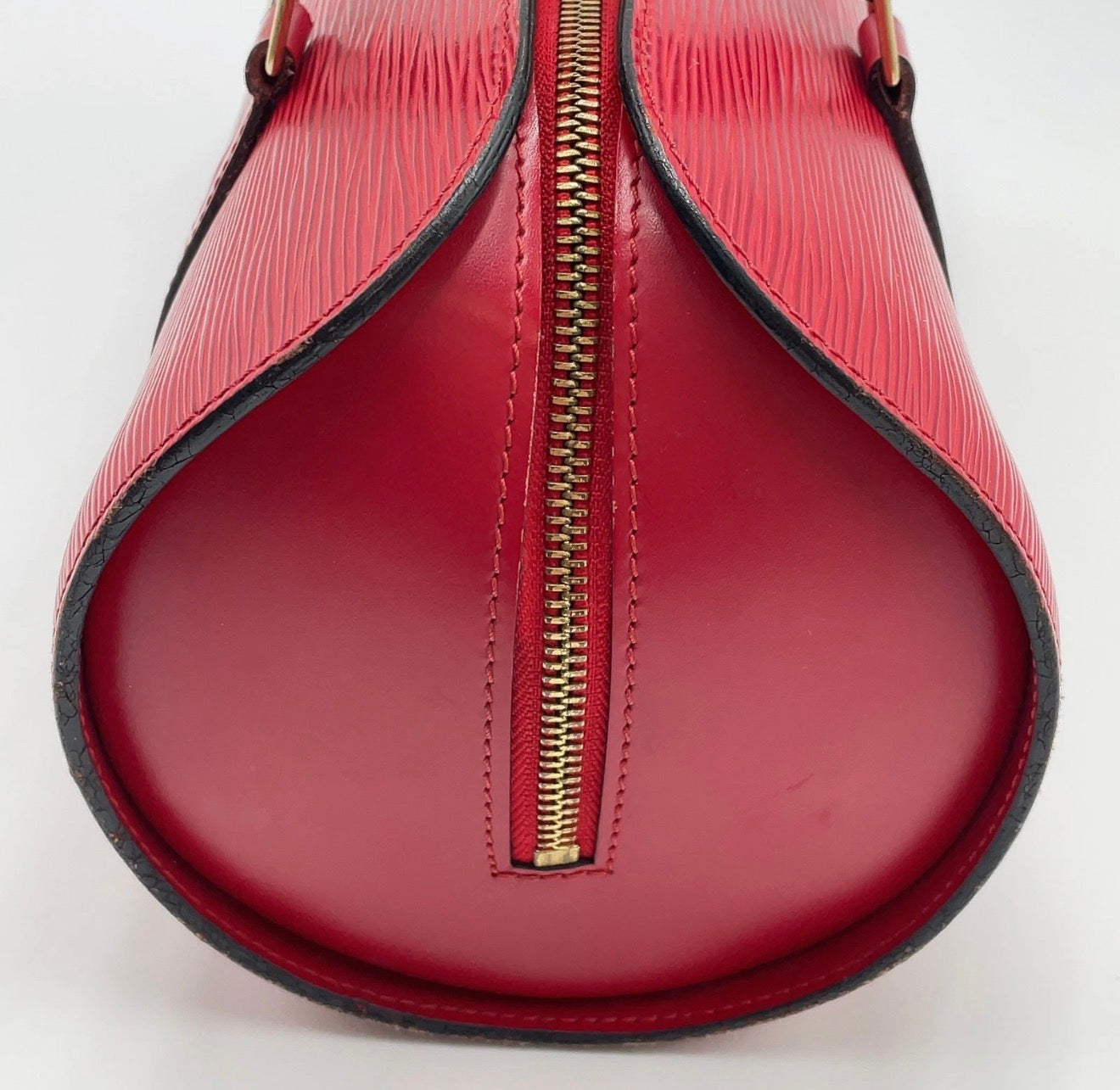 LOUIS VUITTON Epi Soufflot Hand Bag Red Pochette Mini