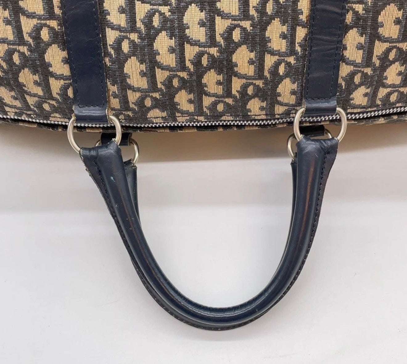 Christian Dior Trotter Boston Bag (Navy)
