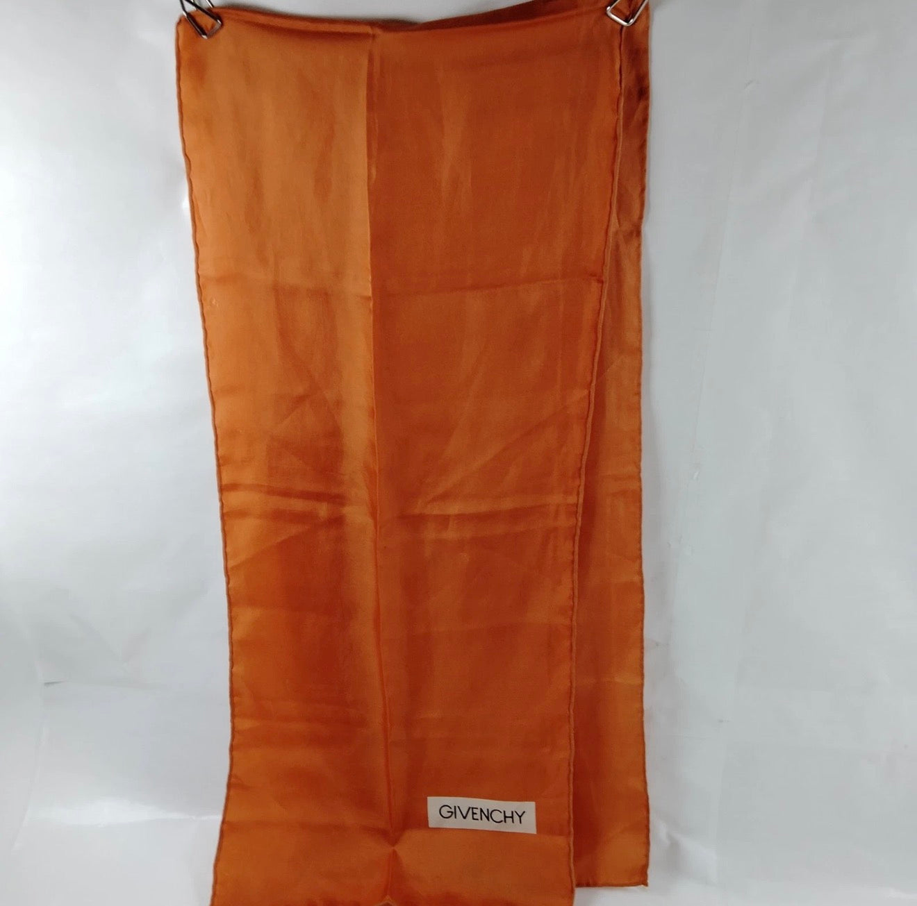 Givenchy Silk Chiffon Oblong Scarf | Orange Scarf