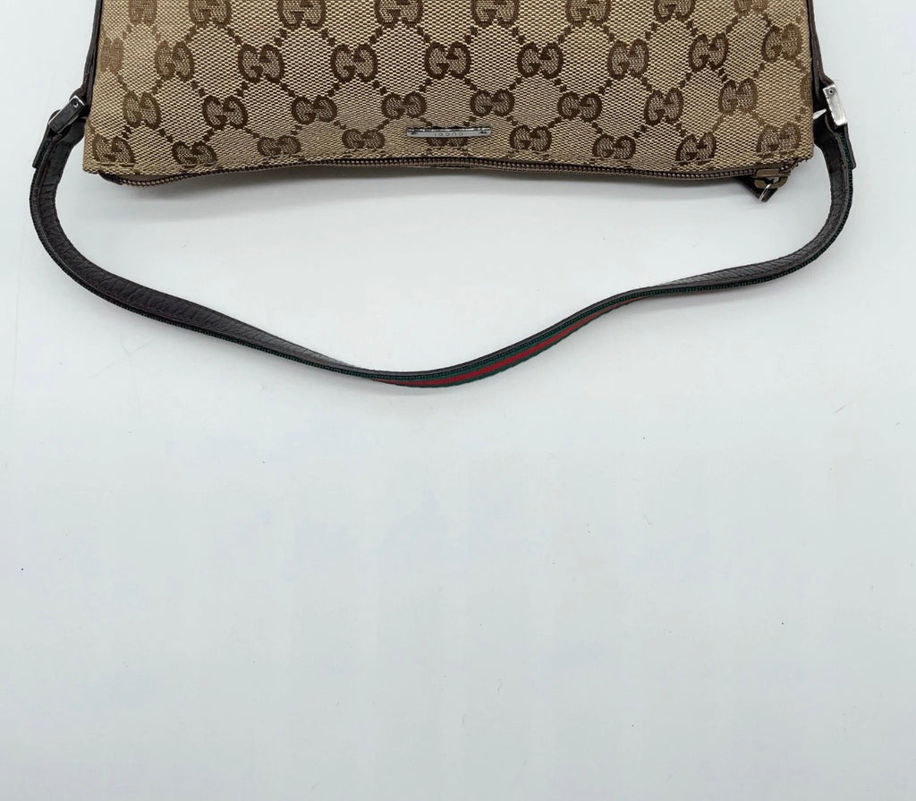 Gucci GG Monogram Mini Shoulder Bag (Web Strap)