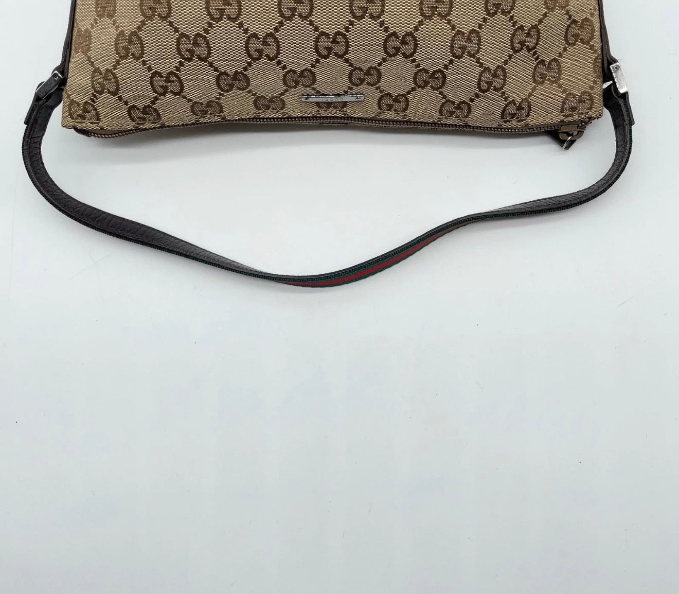 Gucci GG Monogram Mini Shoulder Bag (Web Strap)