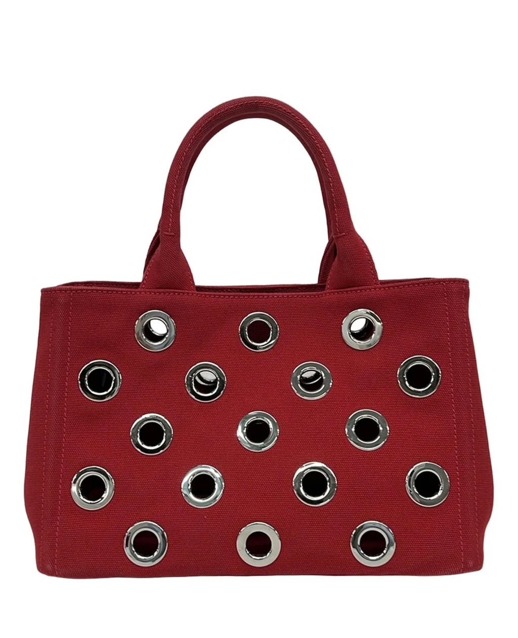 Prada Canapa Red Tote Bag