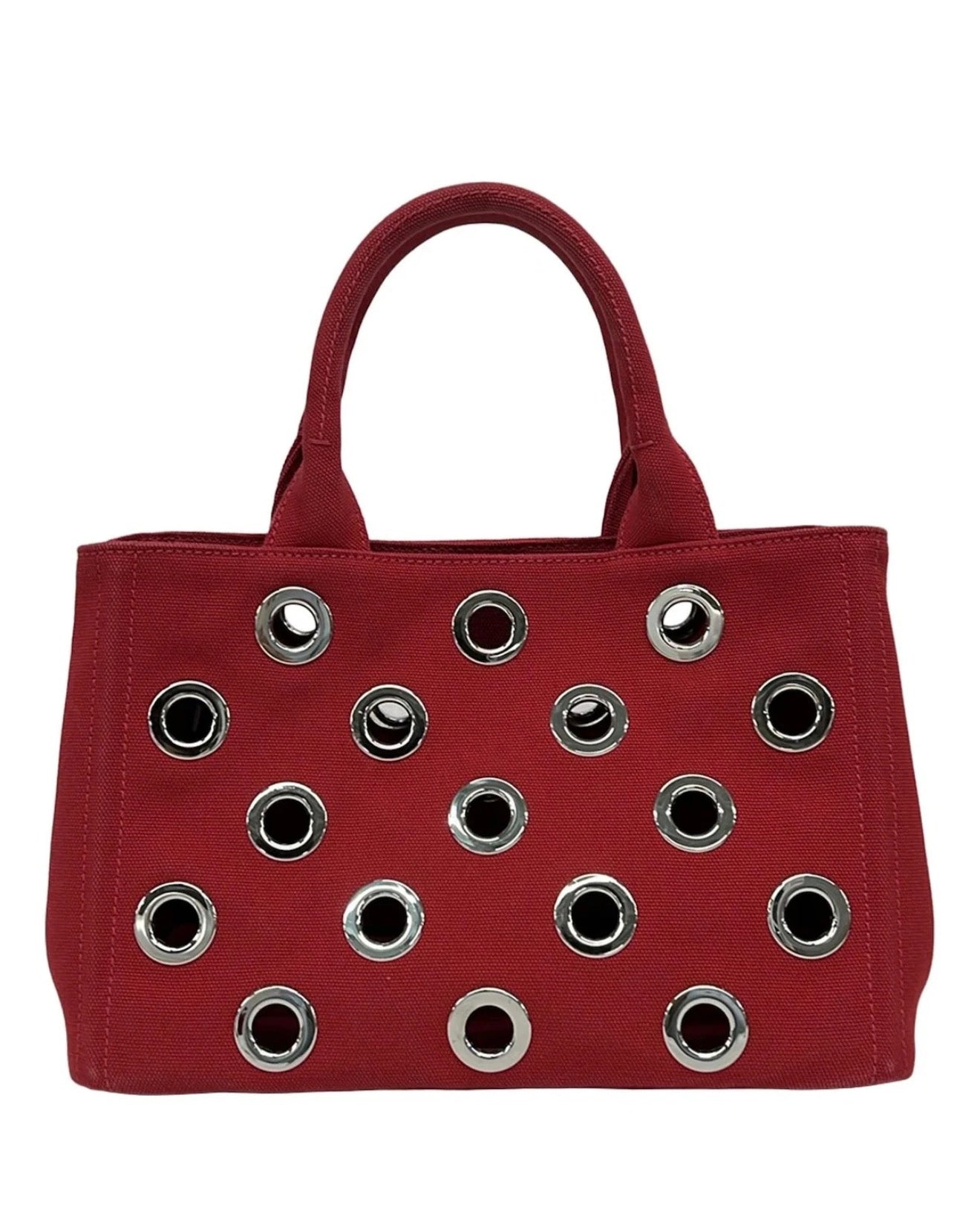 Prada Canapa Red Tote Bag