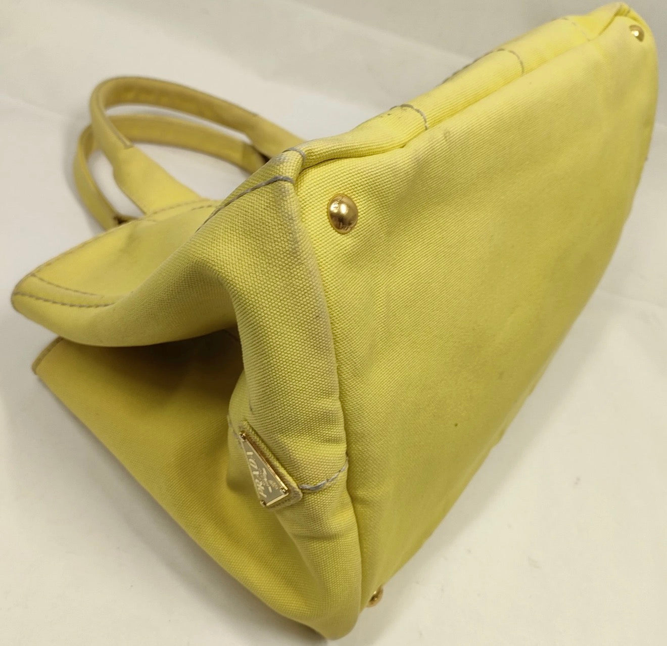 Prada Canapa Yellow Tote Bag (Large)