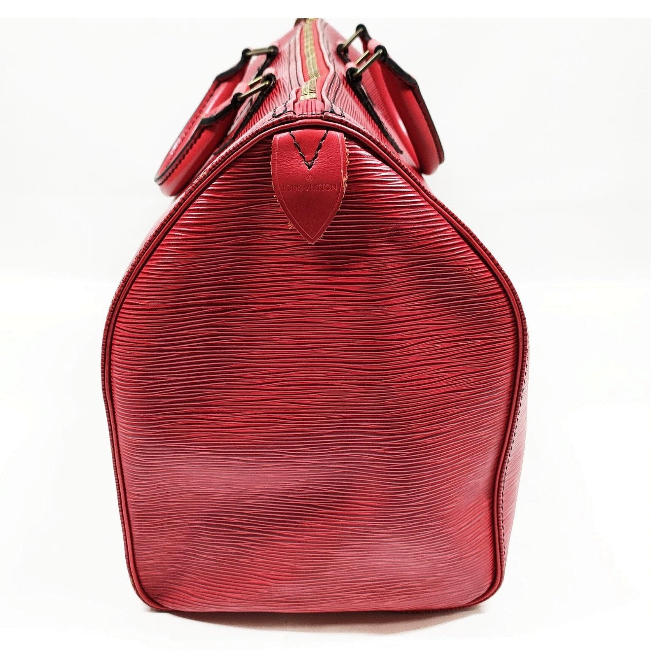 Louis Vuitton Speedy 40 Red Epi Leather with lock and key