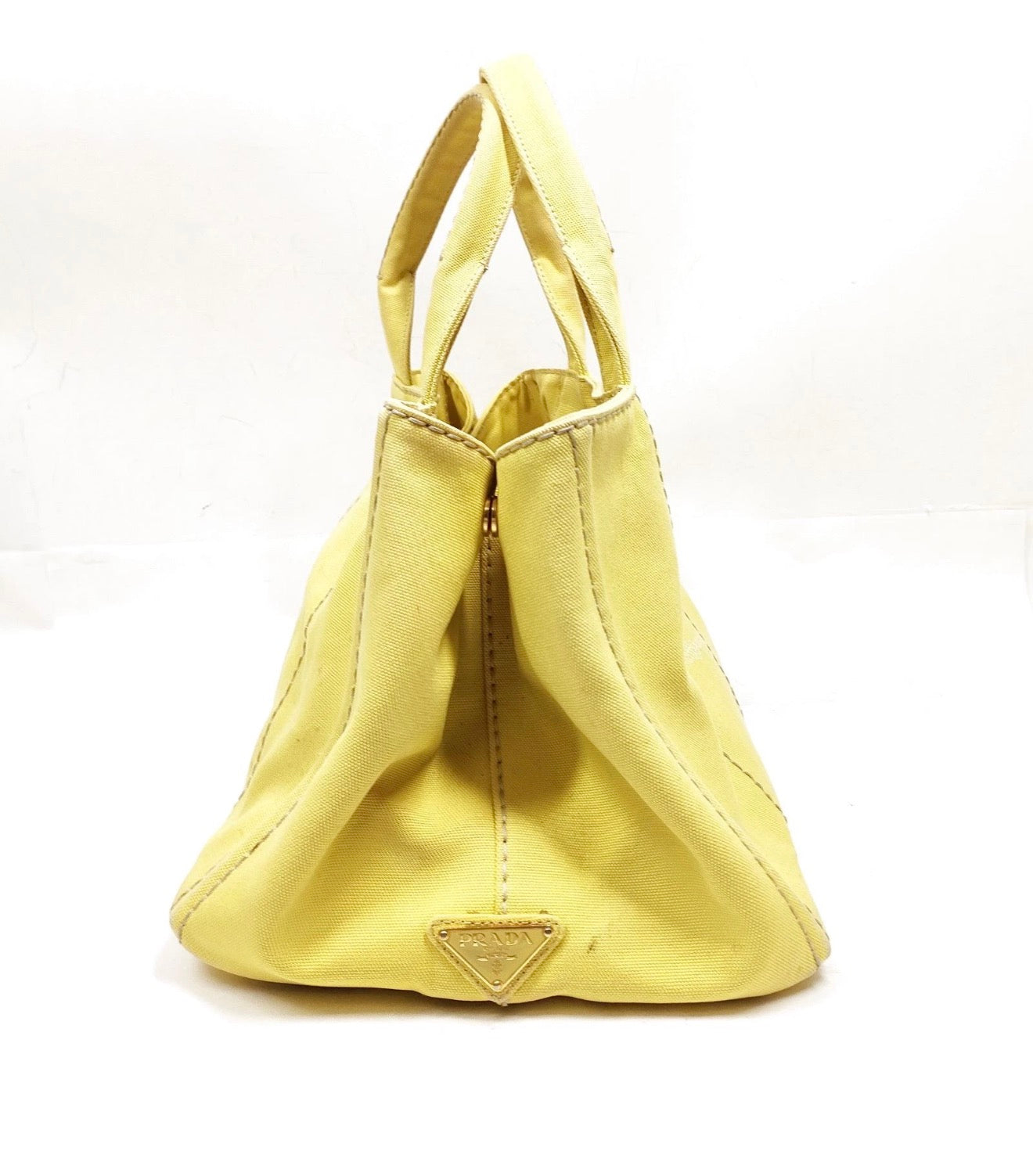 Prada Canapa Yellow Tote Bag (Large)