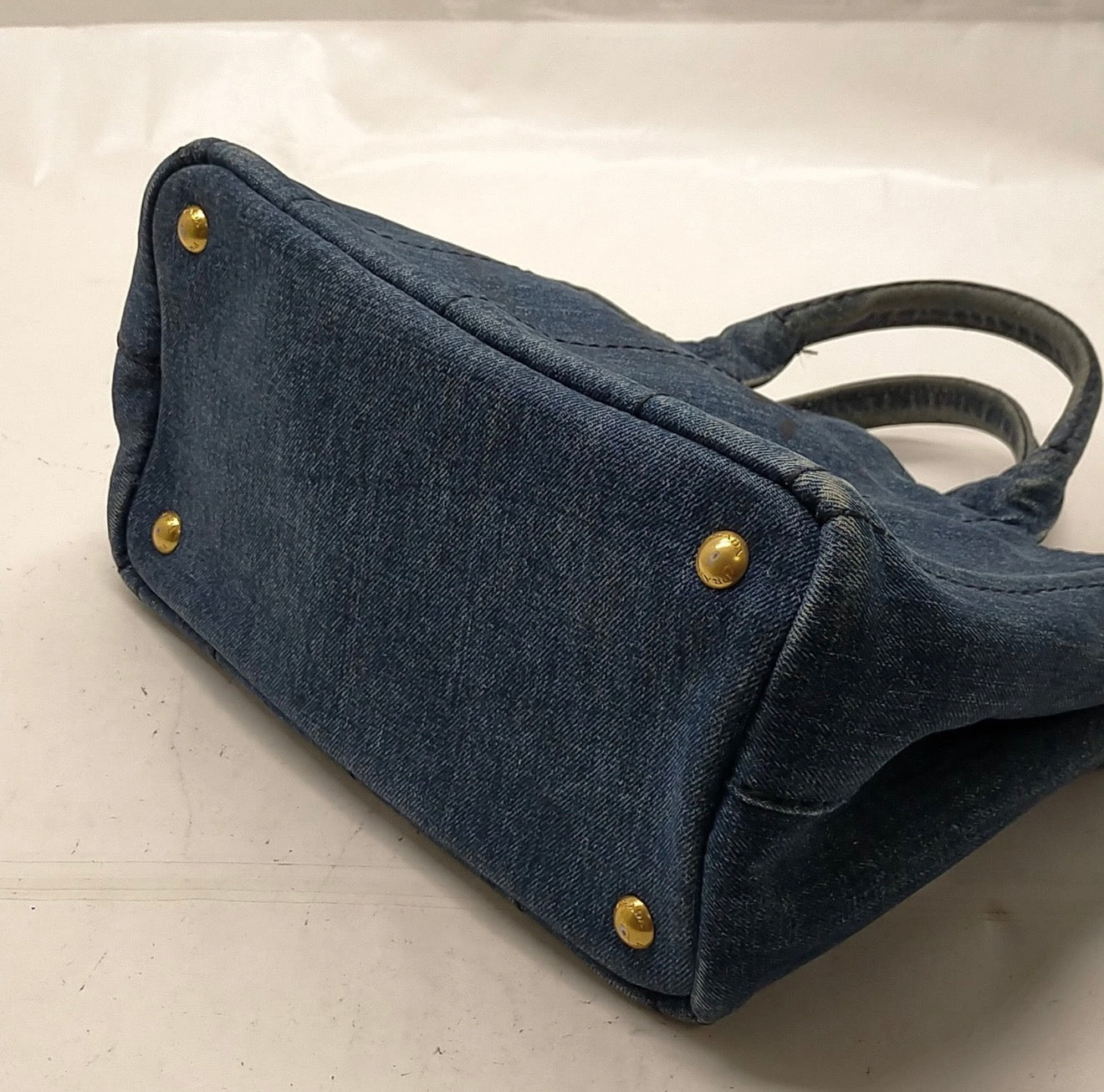 Prada Canapa Denim Tote Bag
