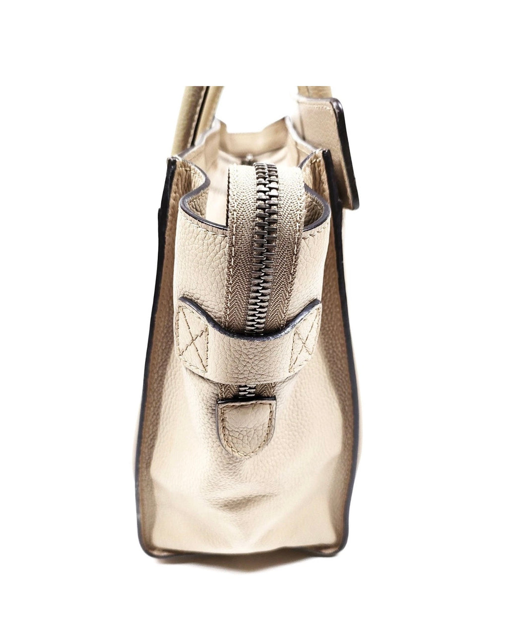 CELINE Nano Luggage Tote – Beige Pebbled Leather