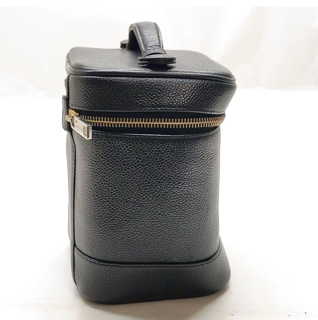 CHANEL Black Caviar Vanity Cosmetic Case