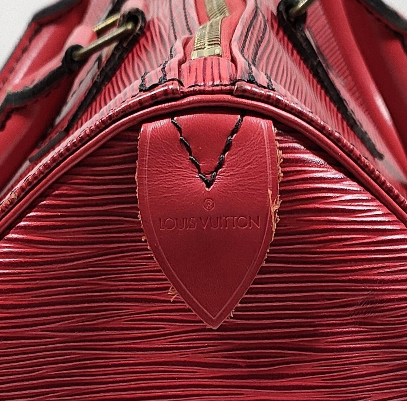 Louis Vuitton Speedy 40 Red Epi Leather with lock and key