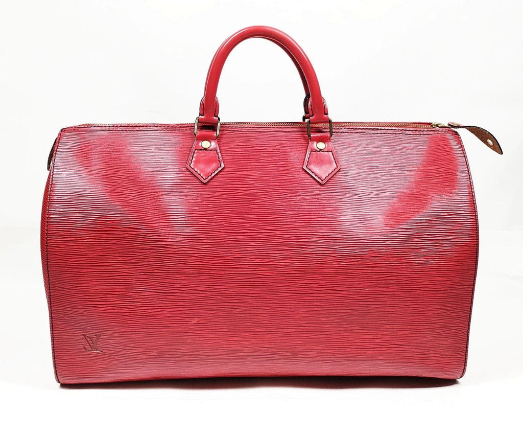 Louis Vuitton Speedy 40 Red Epi Leather with lock and key