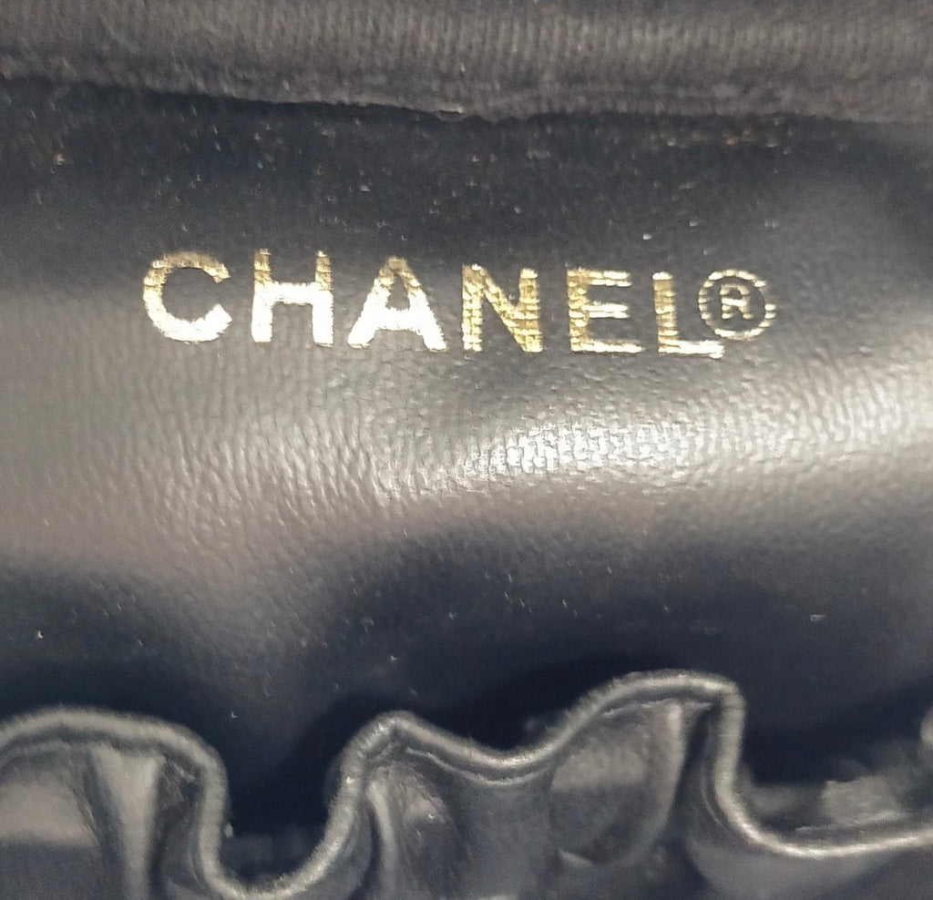CHANEL Black Caviar Vanity Cosmetic Case