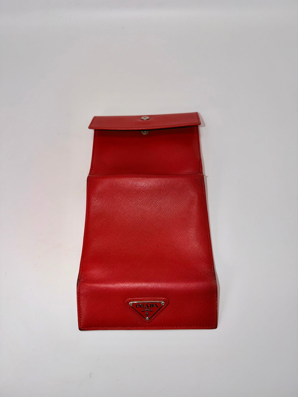 Prada Red Saffiano Leather Wallet