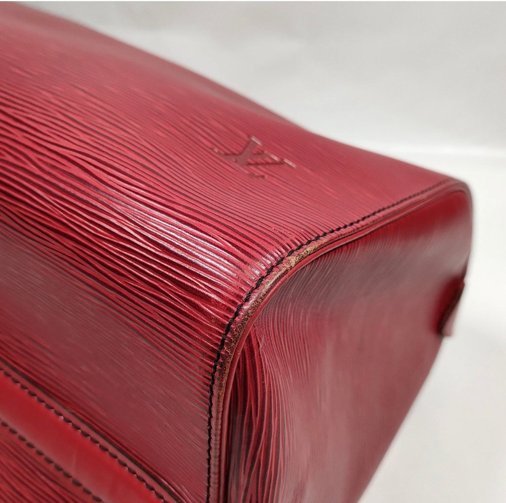 Louis Vuitton Speedy 40 Red Epi Leather with lock and key
