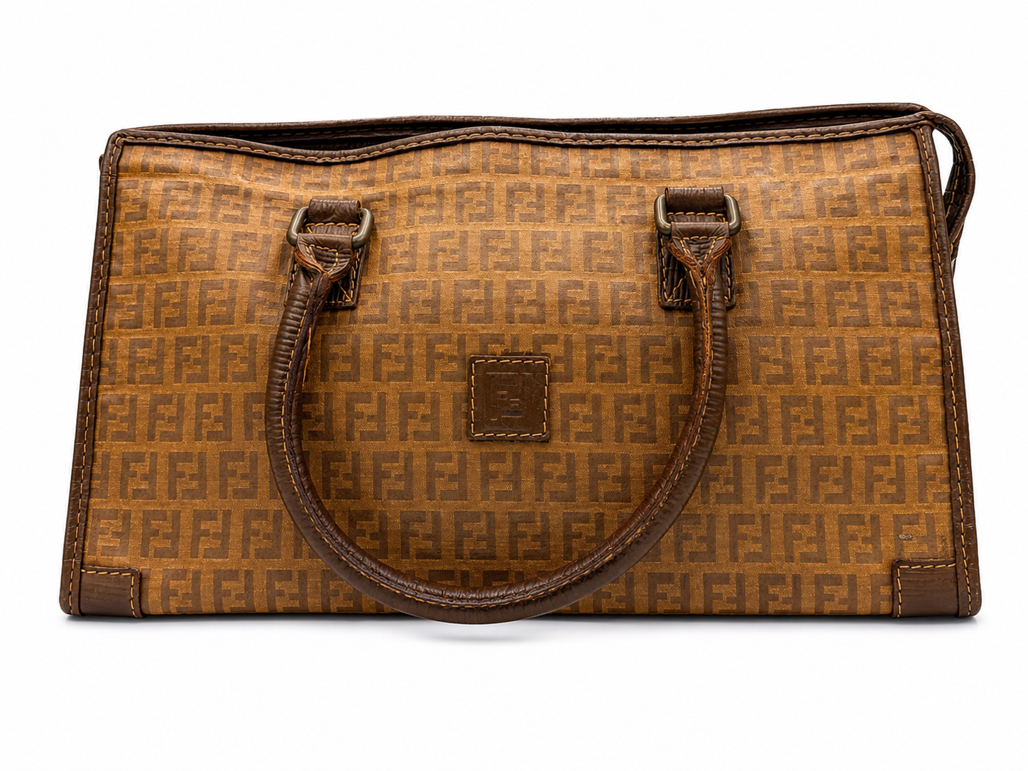 Fendi Zucca Triangle Tote Bag