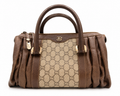 Gucci Plus Monogram Pleated Satchel Bag