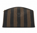 Fendi Pequin Stripe Zip Clutch