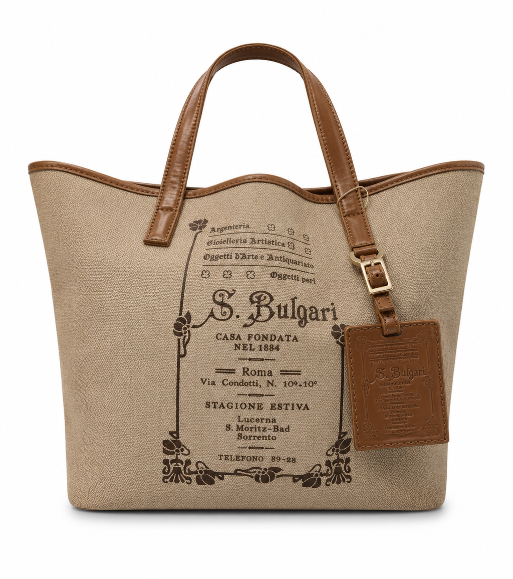 Bvlgari Roma Canvas Tote Bag