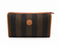 Fendi Pequin Zip Clutch / Cosmetic Case