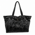 Salvatore Ferragamo Black Sequin Tote Bag