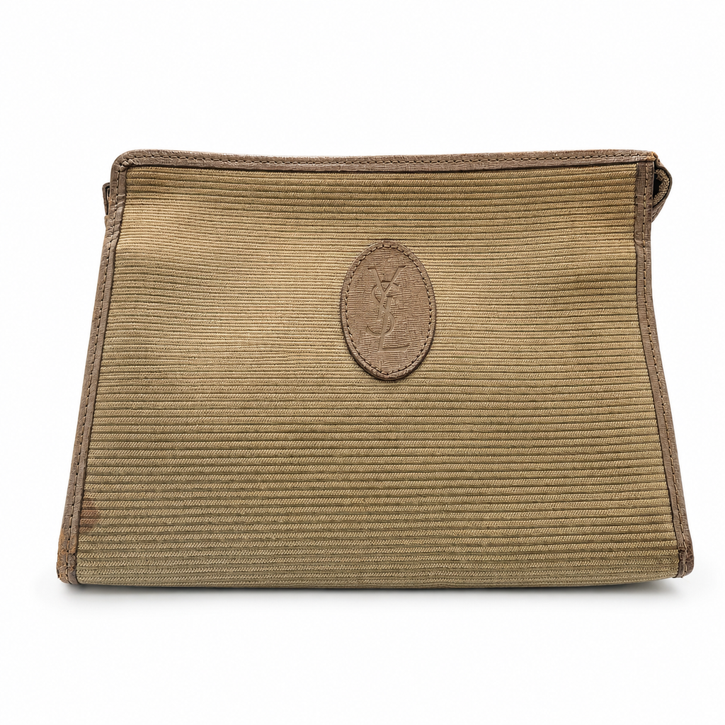 Yves Saint Laurent Canvas Clutch / Pouch