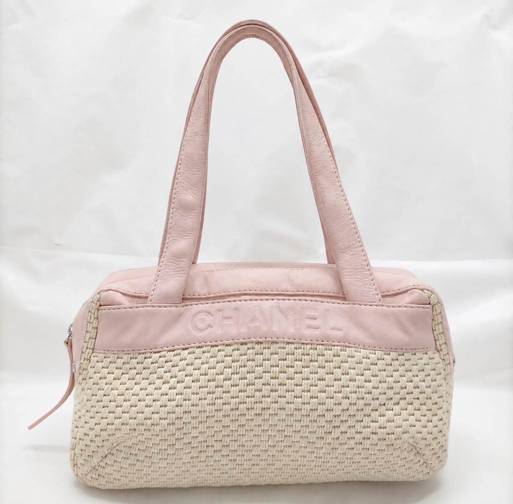 Chanel Pink Woven Shoulder Bag