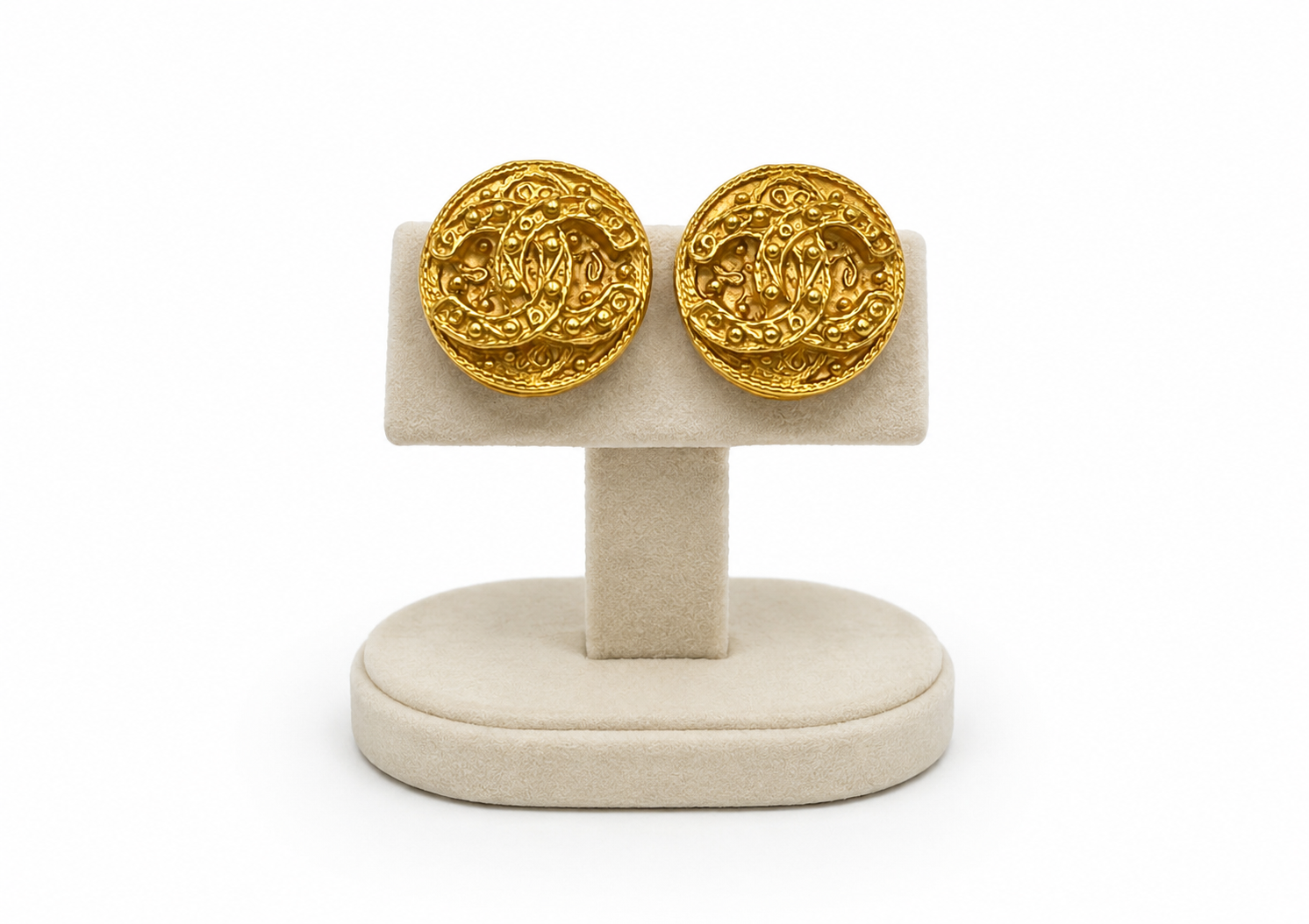 Chanel CC Medallion Earrings
