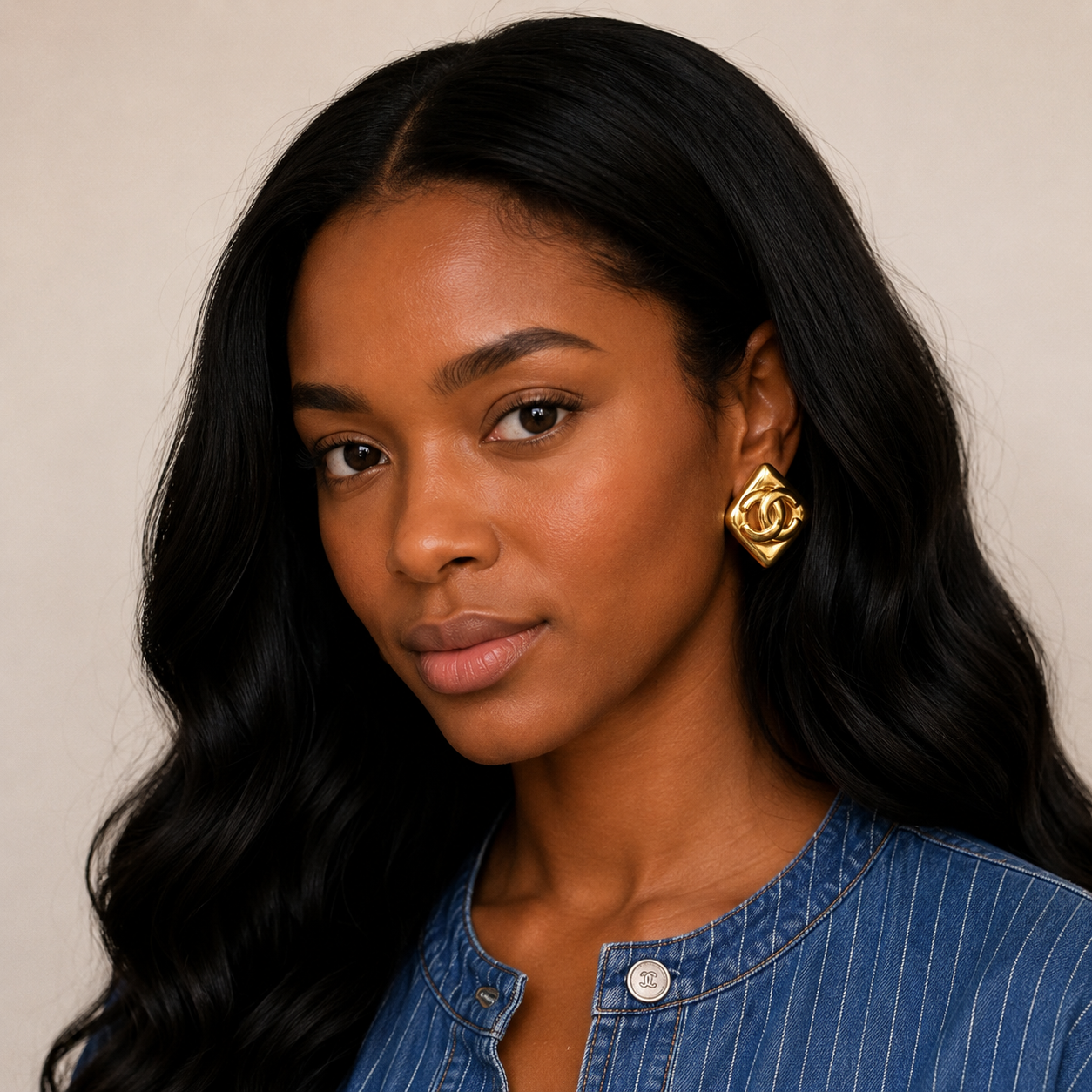 Chanel Diamond Shape CC Clip-On Earrings